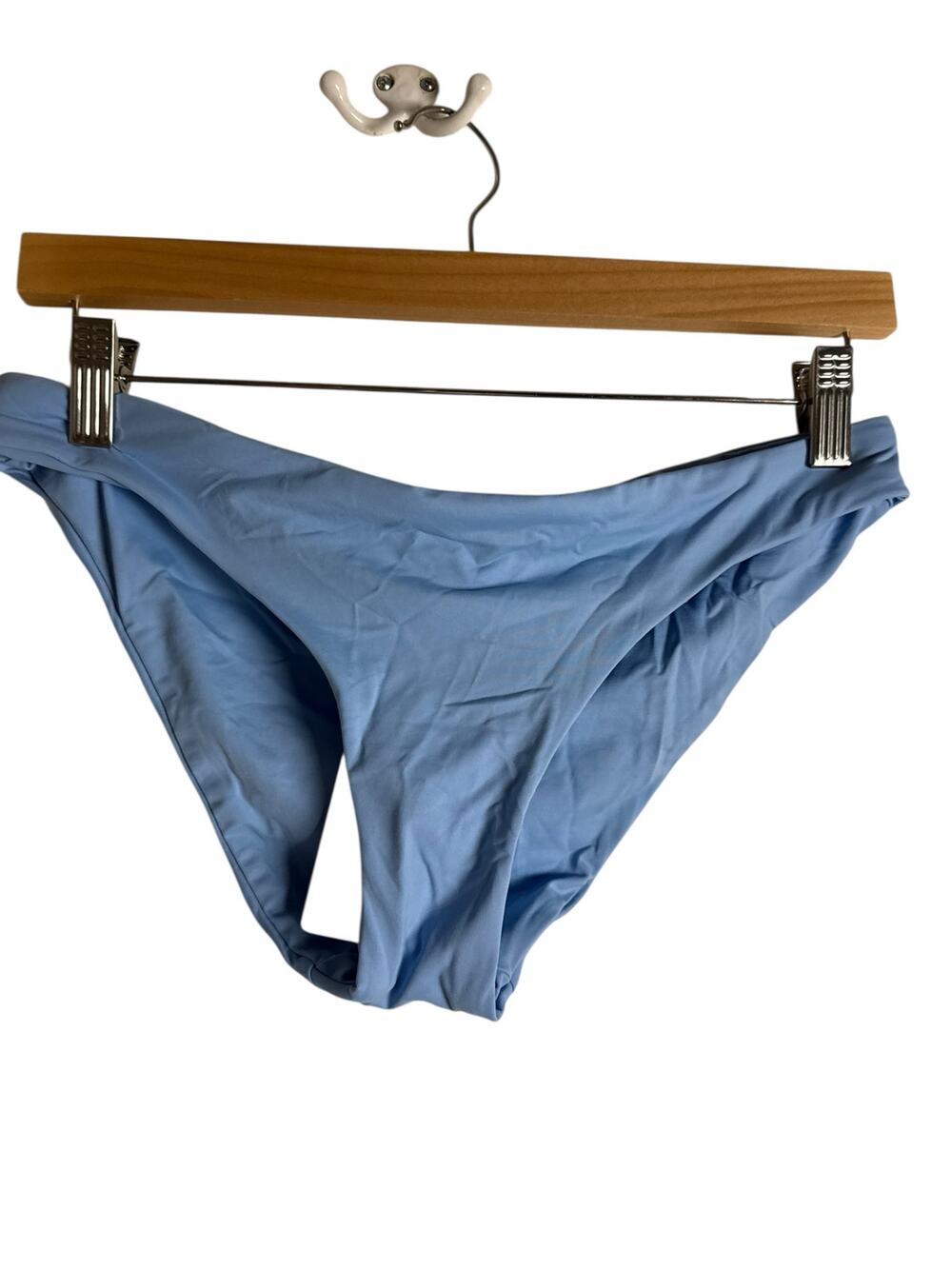 Becca Adela Slate Blue Shirred Hipster Bikini Swimsuit Bottoms Size Medium